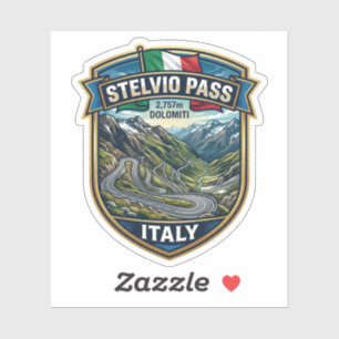 Stelvio Pass - Famous European Pass Sticker