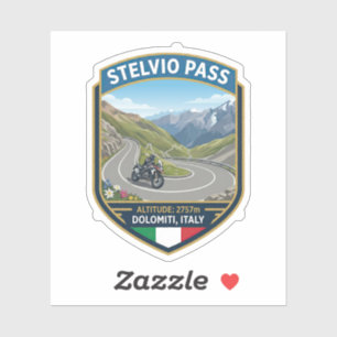 Stelvio Pass - High Altitude Road Sticker