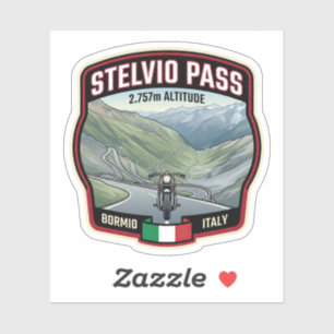 Stelvio Pass - Italian Alpine Adventure Sticker