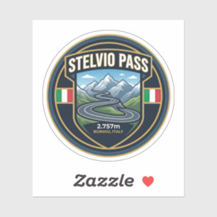 Stelvio Pass - Legendary Mountain Pass Italy Sticker