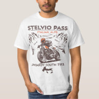 Stelvio Pass Motorcycle T-Shirt | Italian Alps 