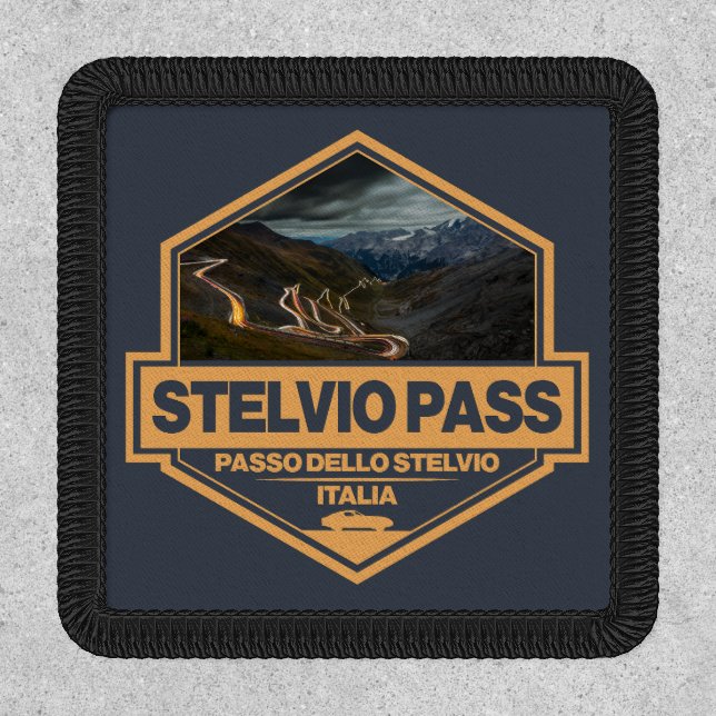 Stelvio Pass Passo Dello Stelvio Travel Art Badge (Front)