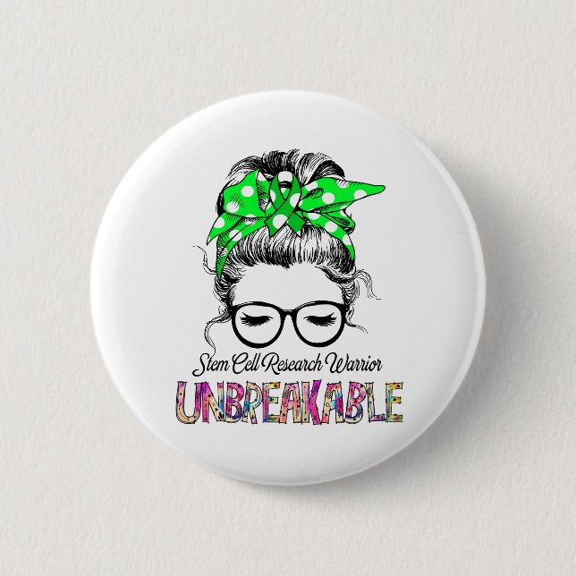 Stem Cell Research Awareness Ribbon Support Gifts Button (Front)