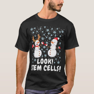 Stem Cell Snowman Christmas Science T-Shirt