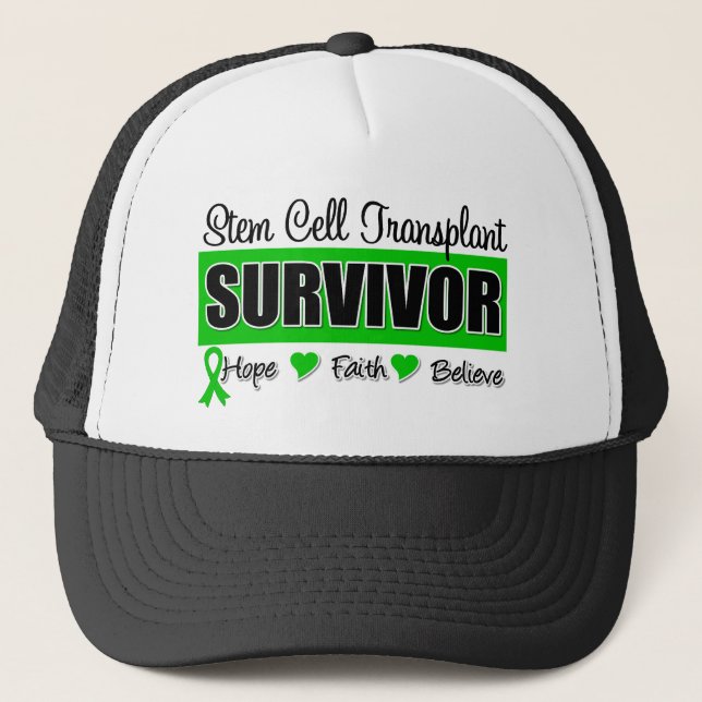 Stem Cell Transplant Survivor Badge Trucker Hat (Front)