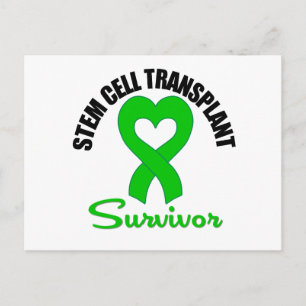 Stem Cell Transplant Survivor Heart Ribbon Postcard