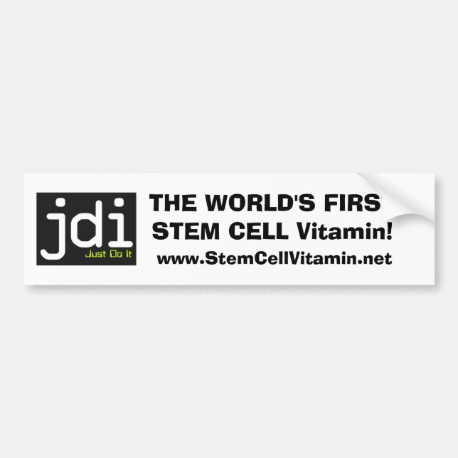 Stem Cell Vitamin Bumper Sticker (Front)