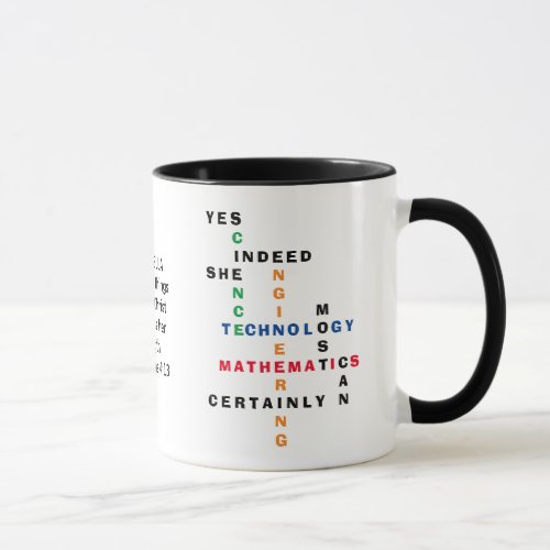 STEM Crossword Motivational Womens Mug