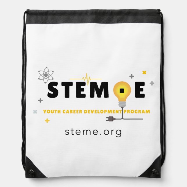 STEM·E Drawstring Bag (Front)