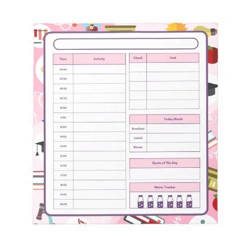 STEM Science Teacher Daily Planner Notepad