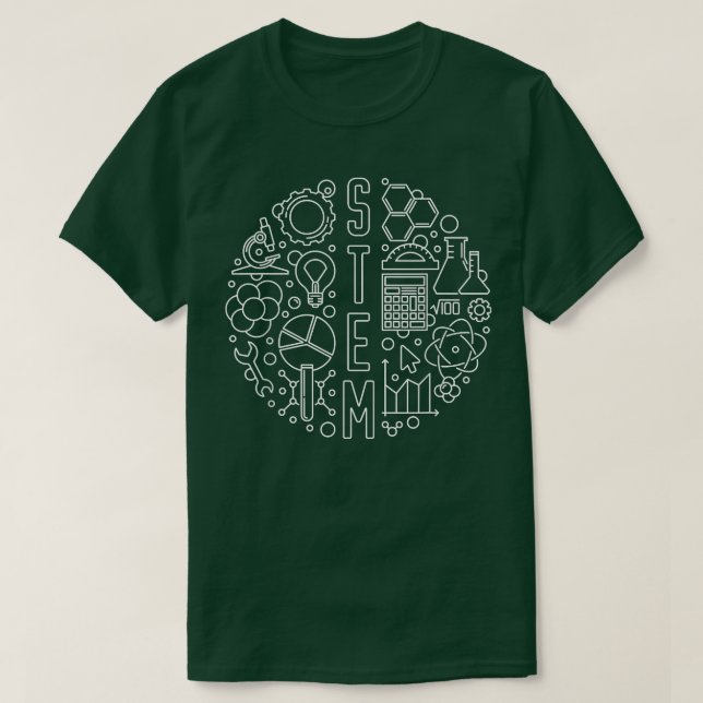 STEM Science, Tech, Engineering and Mathematics Sc T-Shirt (Design Front)