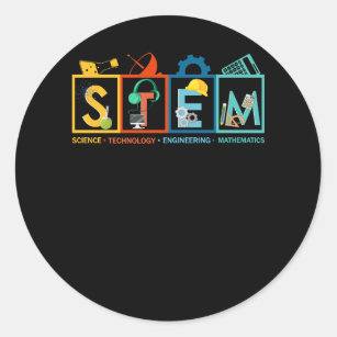 STEM Science Technology Engineering Math Teacher S Classic Round Sticker