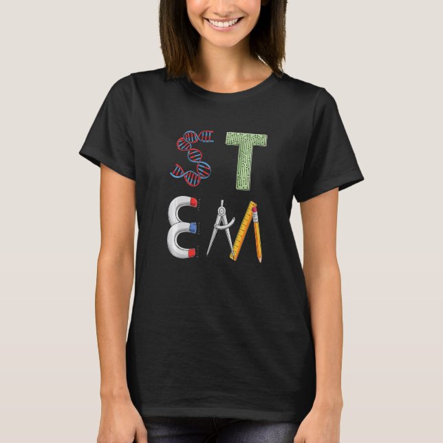 STEM Science Technology Engineering Math Teacher S T-Shirt (Front)