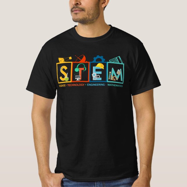STEM Science Technology Engineering Math Teacher S T-Shirt (Front)