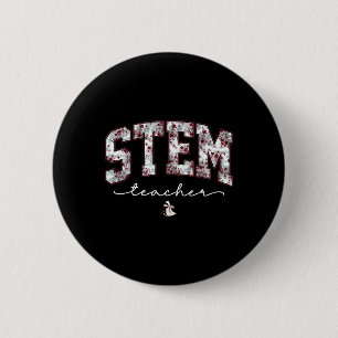 Stem Science Technology Engineering Math Teacher V Button