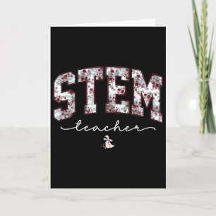Stem Science Technology Engineering Math Teacher V Card