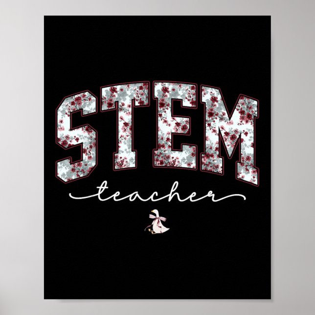 Stem Science Technology Engineering Math Teacher V Poster (Front)