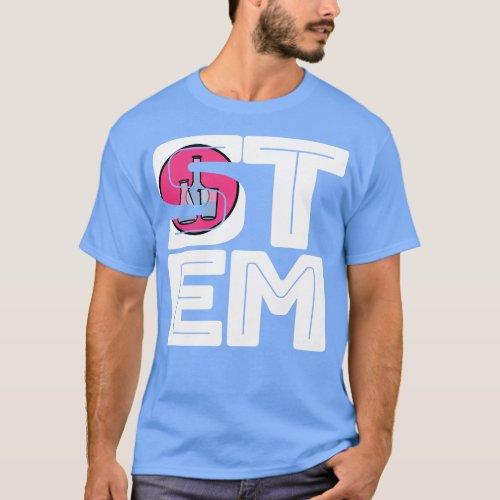 STEM Science Technology Engineering Math Typograph T_Shirt
