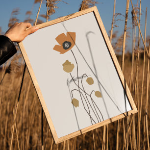 Stem & Silence Muted Autumn Fields Framed Art