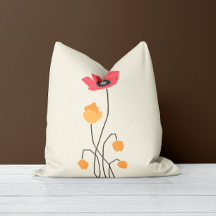 Stem & Silence Retro Candy Tones Throw Pillow