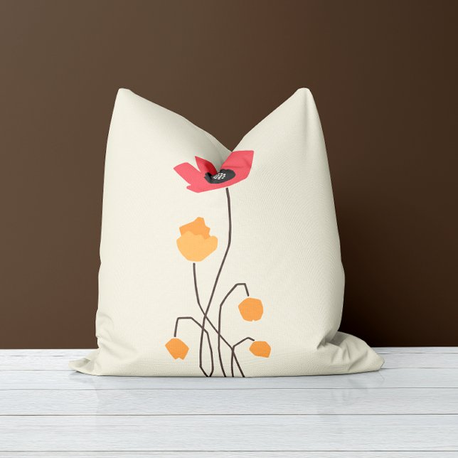 Stem & Silence Retro Candy Tones Throw Pillow (Creator Uploaded)