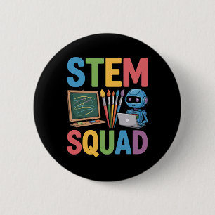 Stem Squad, Science Teacher Math Teaching Team Button