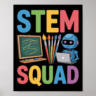 Stem Squad, Science Teacher Math Teaching Team  Poster