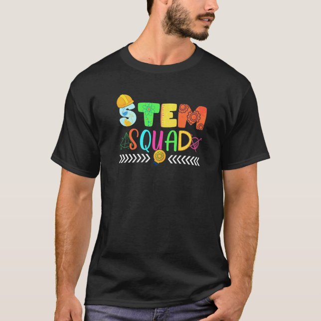Stem Squad Science Technology Engineering Math Tea T-Shirt (Front)