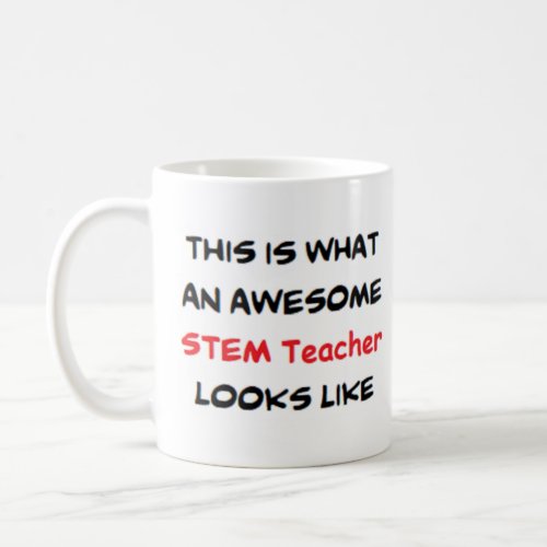 stem teacher awesome coffee mug