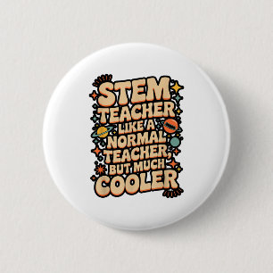 Stem Teacher Definition Funny Science Math Tech Te Button