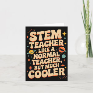 Stem Teacher Definition Funny Science Math Tech Te Card