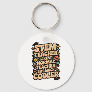 Stem Teacher Definition Funny Science Math Tech Te Keychain