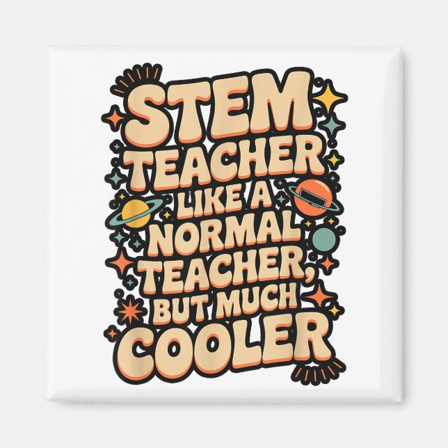 Stem Teacher Definition Funny Science Math Tech Te Magnet (Front)