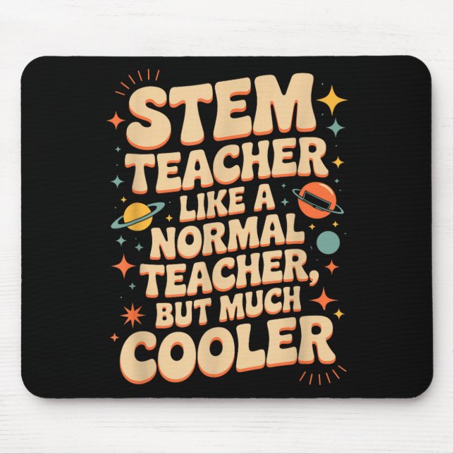 Stem Teacher Definition Funny Science Math Tech Te Mouse Pad (Front)
