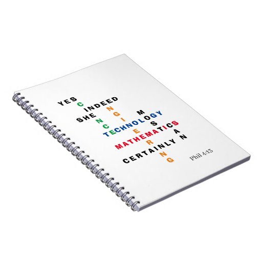 STEM Yes Indeed She Can Motivational Notebook | Zazzle