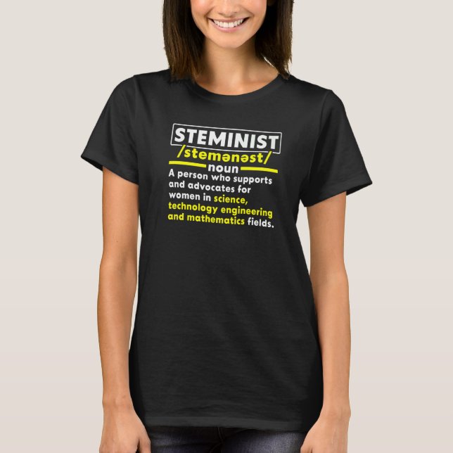 Steminist Biology Major Stem Squad Science T-Shirt (Front)