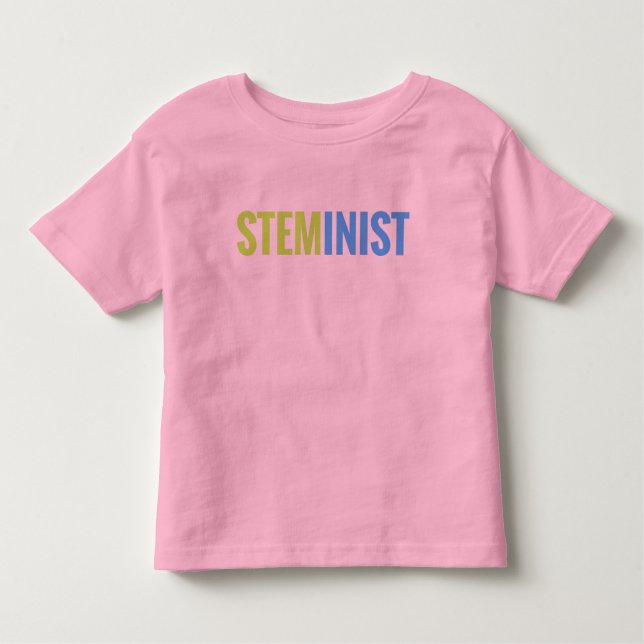 STEMinist Girls' Ringer Tee (Front)