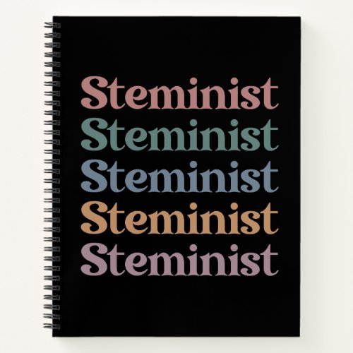 Steminist Retro Women In STEM Notebook