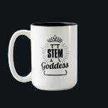 Steminist Women in Science - Lab Queen Two-Tone Coffee Mug<br><div class="desc">Are you a proud woman in science,  or do you know someone who is? This STEM Goddess mug would make the perfect gift for someone on International Day for Women and Girls in Science,  or any other day for that matter. Select your product and BUY NOW.</div>