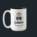 Steminist Women in Science - Lab Queen Two-Tone Coffee Mug<br><div class="desc">Are you a proud woman in science,  or do you know someone who is? This STEM Goddess mug would make the perfect gift for someone on International Day for Women and Girls in Science,  or any other day for that matter. Select your product and BUY NOW.</div>