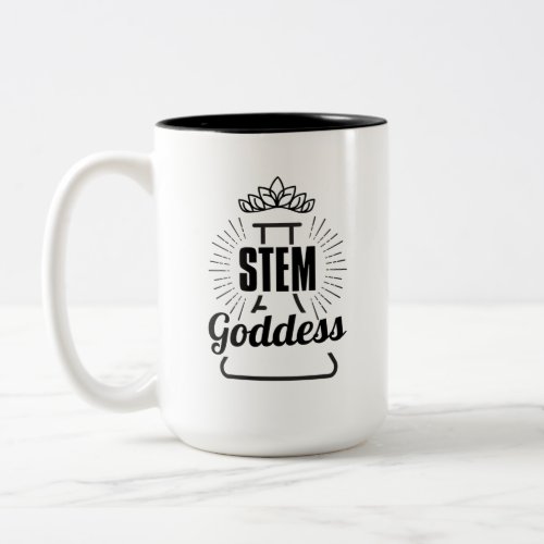 Steminist Women in Science _ Lab Queen Two_Tone Coffee Mug