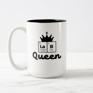  Steminist Women in Science - Lab Queen Two-Tone Coffee Mug