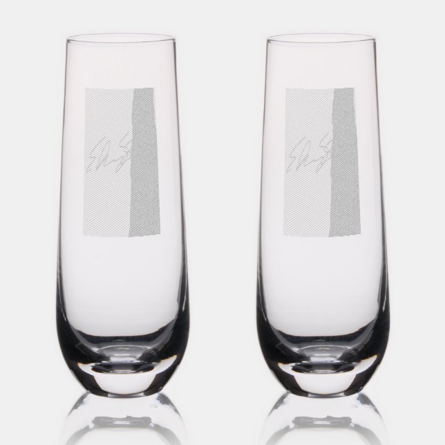 Stemless Flute Etched Glassware (Glassware)