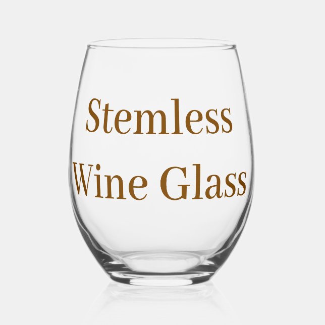 Stemless Single Set Wine Glass (Front)