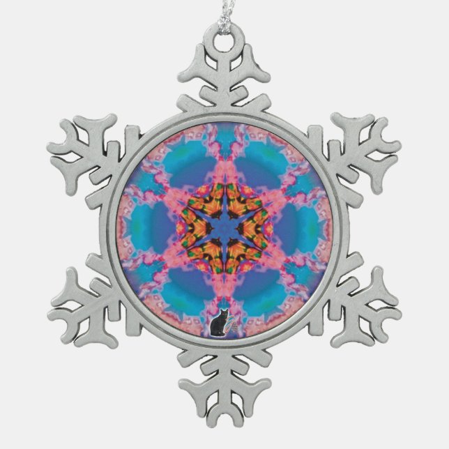 Stemma Kaleidoscope Snowflake Ornament (Front)