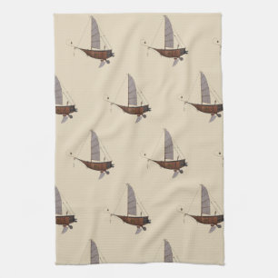 Stempunk Airship Kitchen Towel