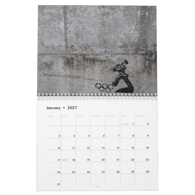 Stencil Art London Calendar (Jan 2027)