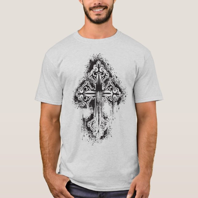 Stencil Cross - Customized T-Shirt (Front)