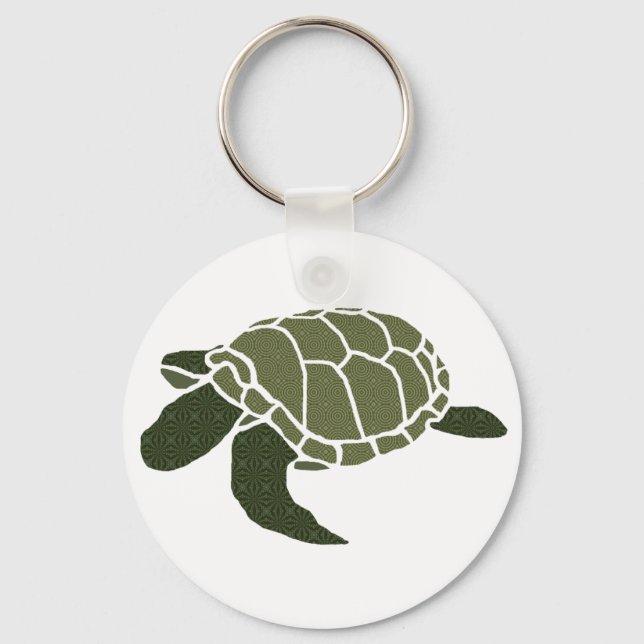 Stencil designer sea turtle key chain (Front)