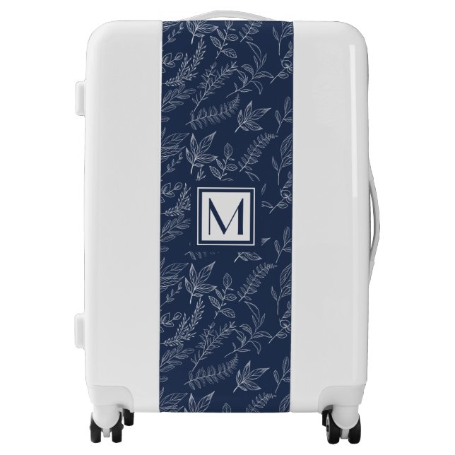 Stencil Foliage ⎥Monogram Luggage (Front)